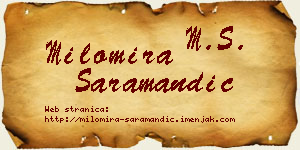 Milomira Saramandić vizit kartica